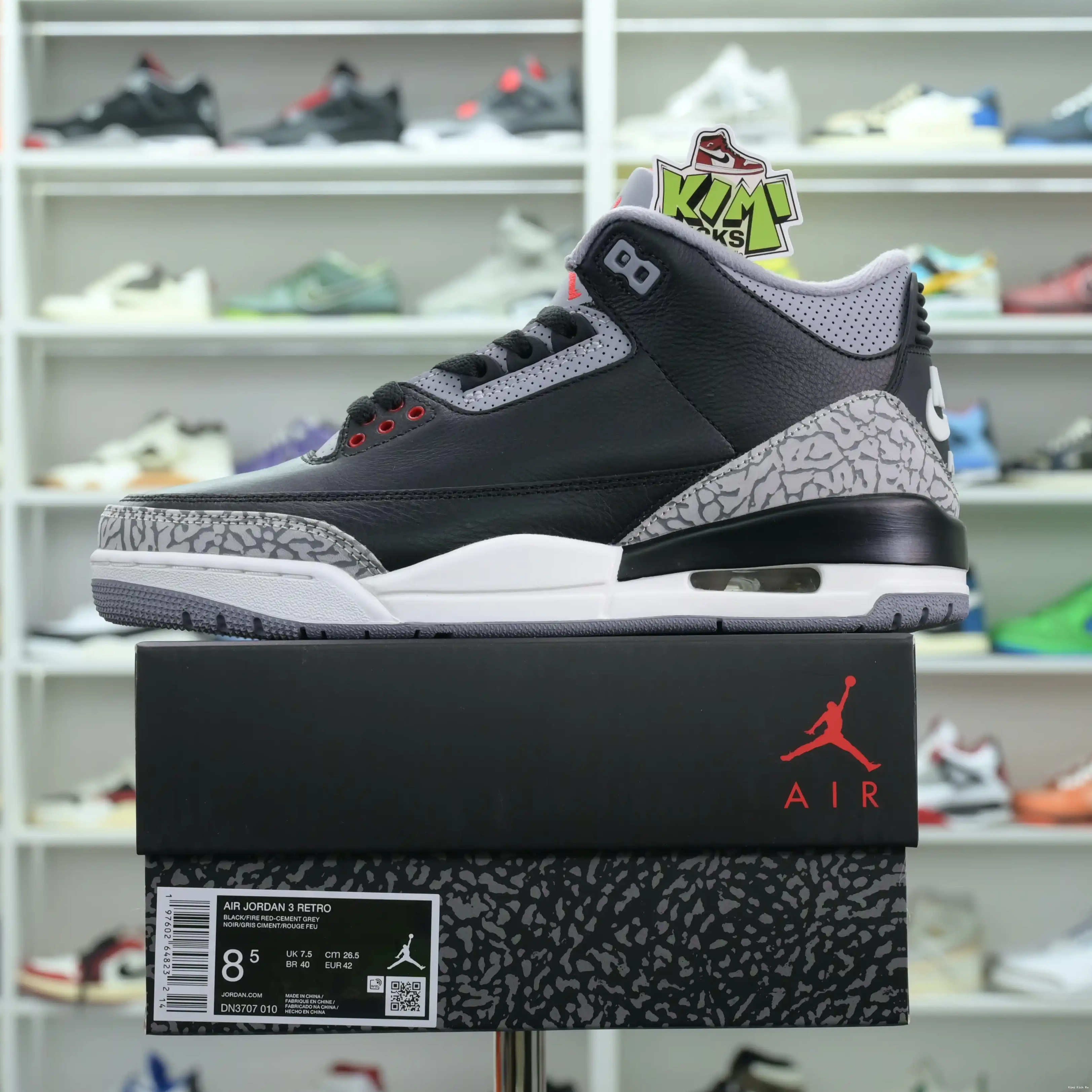 Kimikick 3“Black Jordan Air Cement Reimagined” 0825